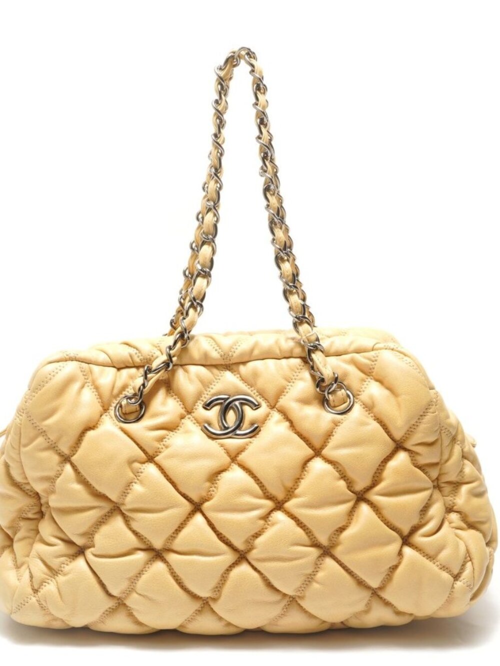 Chanel Shoulder Bag Bubble Quilt Chain